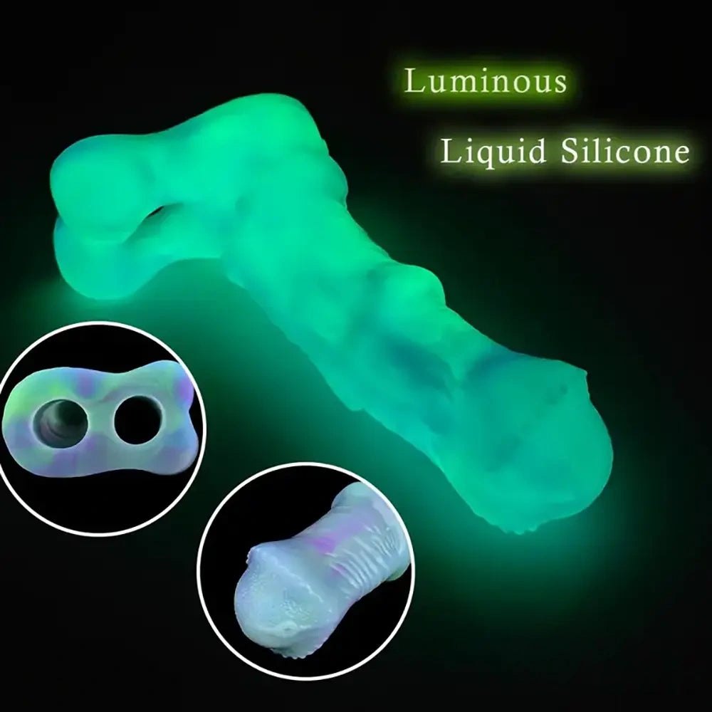 Iridescent ribbed dildo sleeve, photo 9