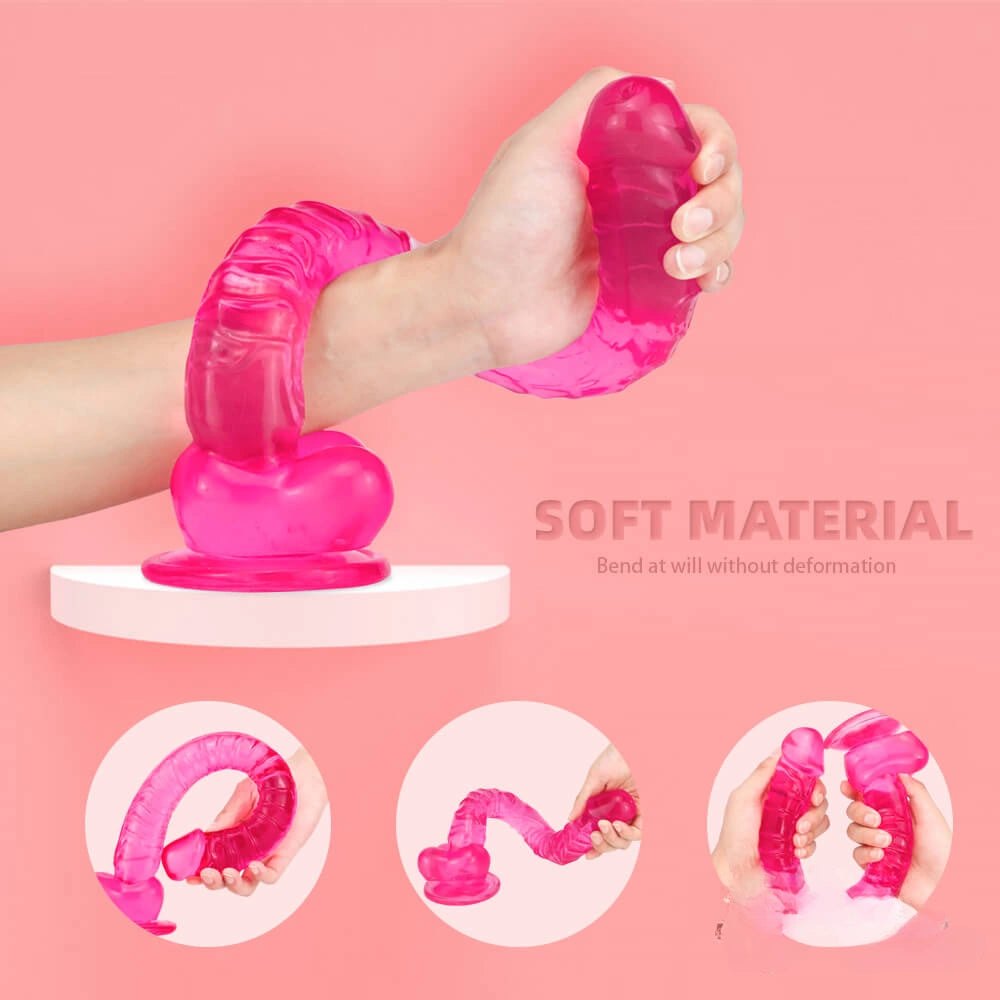 Jelly realistic pvc dildo, photo 8