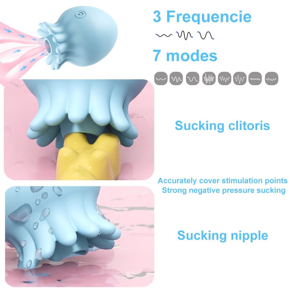 Blue jellyfish clit sucking vibrator, photo 2