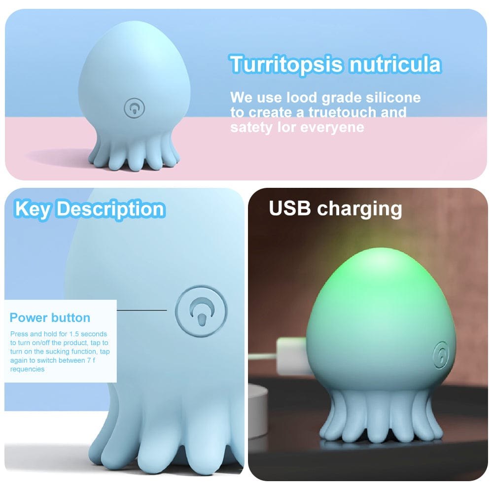Blue jellyfish clit sucking vibrator, photo 3