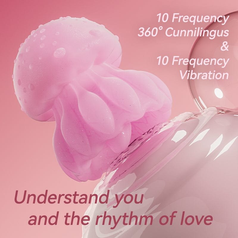 Pink jellyfish clit stimulator vibrator, photo 3
