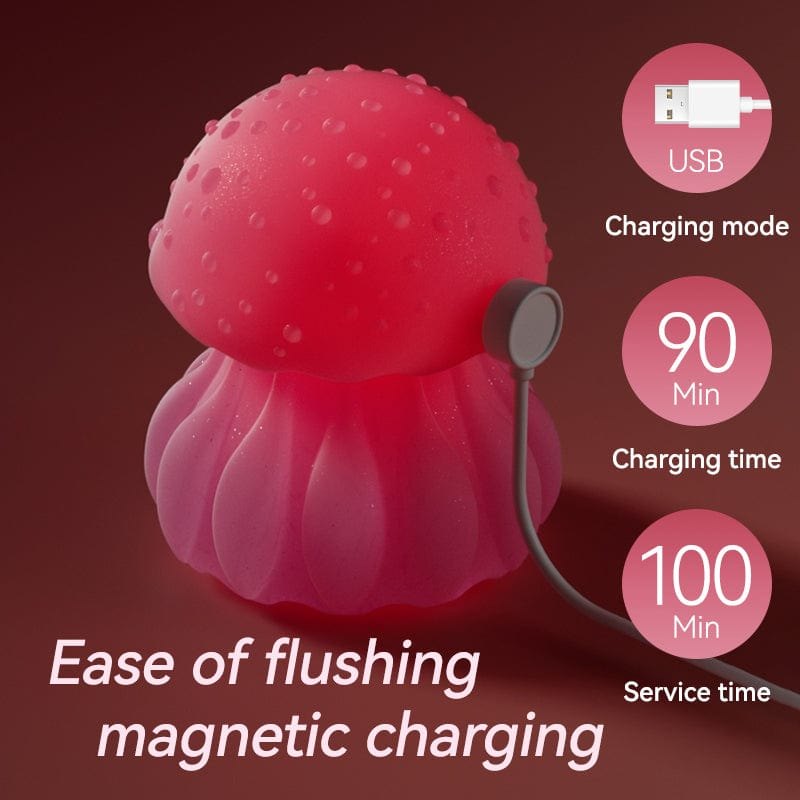Pink jellyfish clit stimulator vibrator, photo 7
