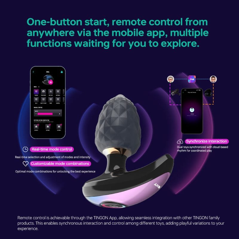Black jeweled app-controlled anal plug, photo 7