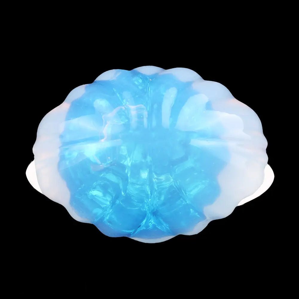 Jeweled silicone butt plug with flared base, photo 15