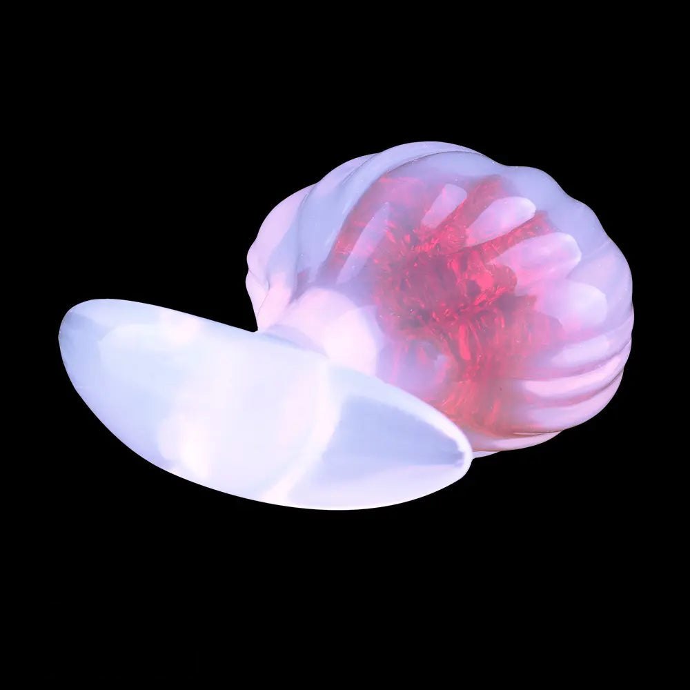 Jeweled silicone butt plug with flared base, photo 7