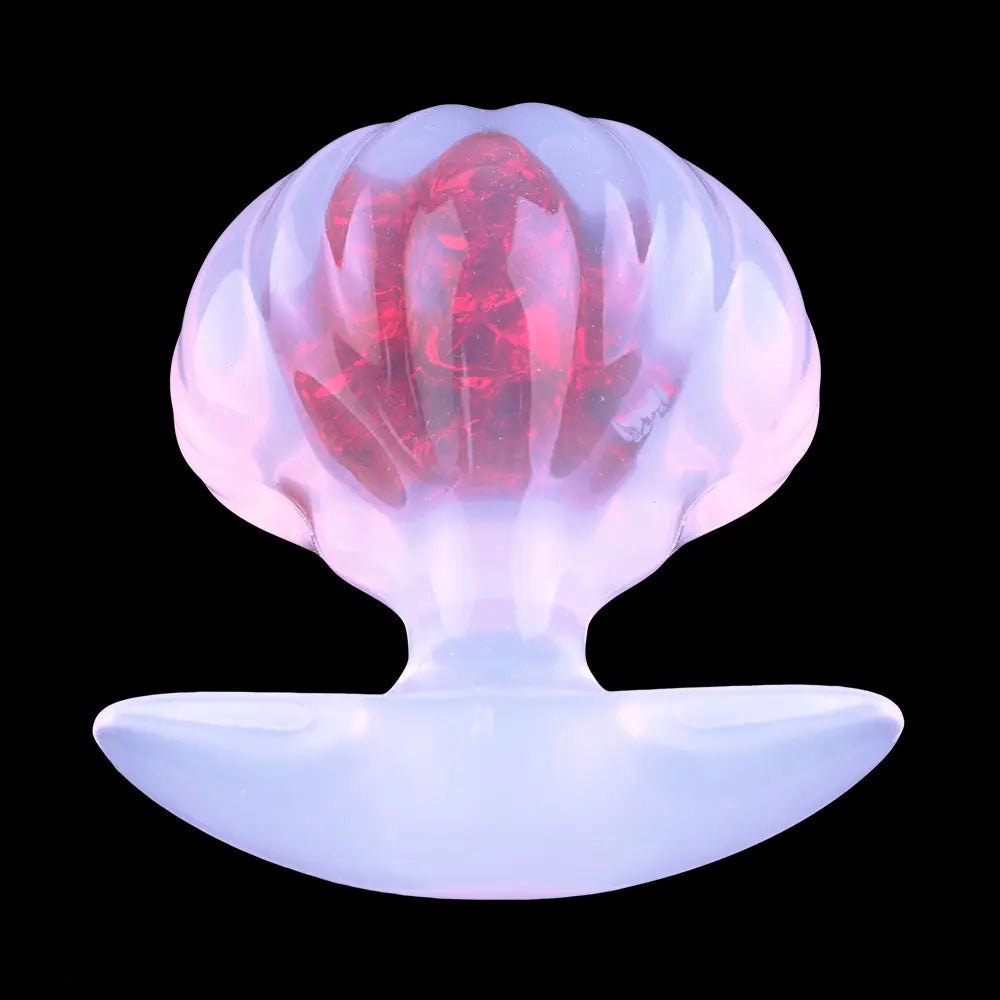 Jeweled silicone butt plug with flared base, photo 8