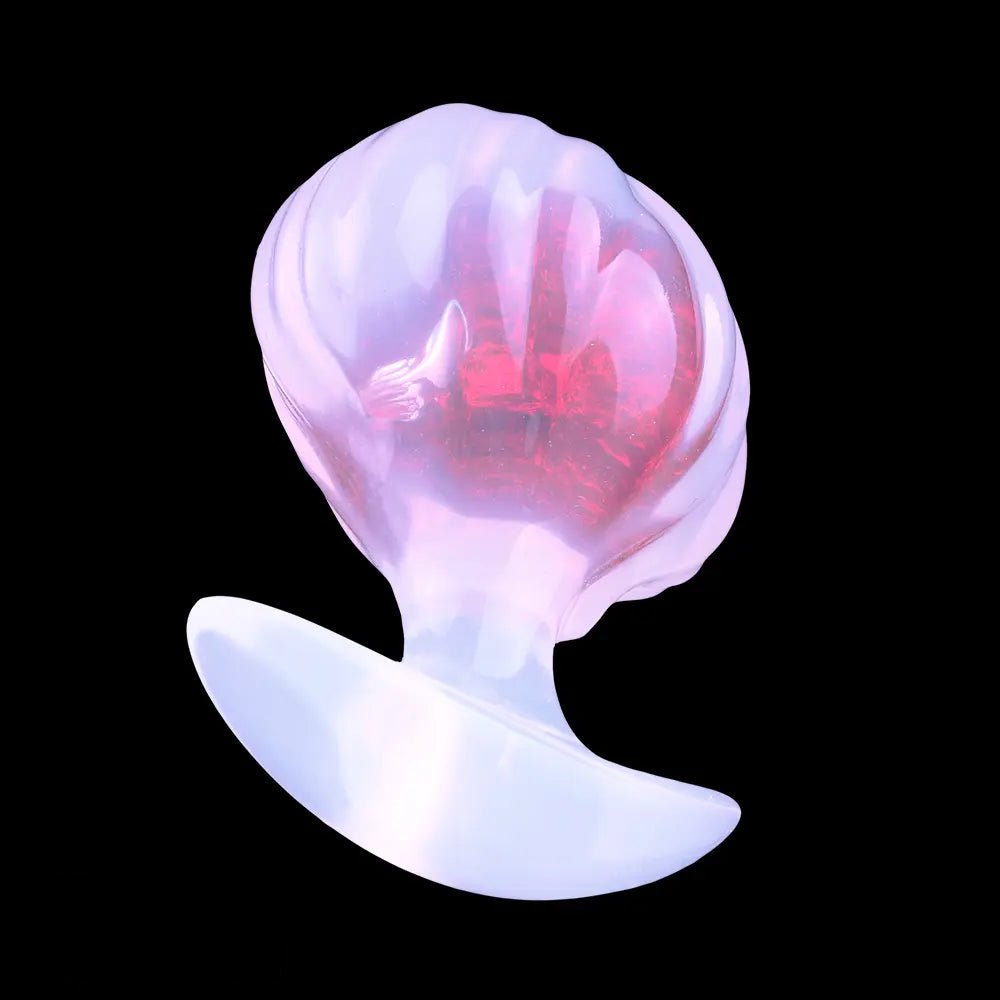 Jeweled silicone butt plug with flared base, photo 9