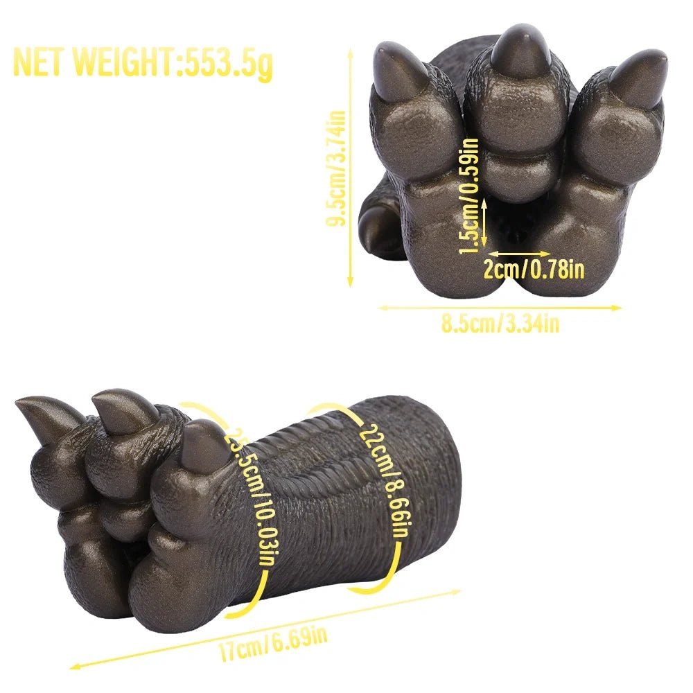 Bronze-gold reptile paw masturbator, photo 12