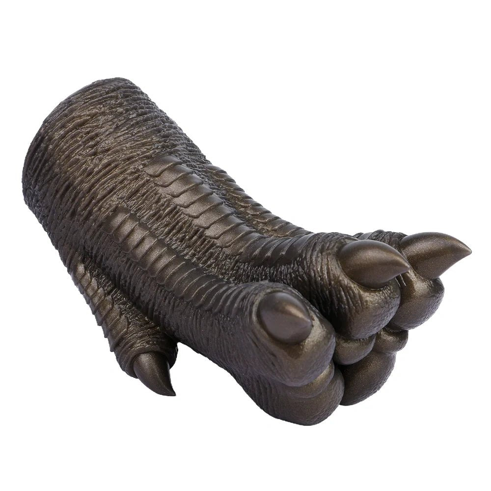 Bronze-gold reptile paw masturbator, photo 2