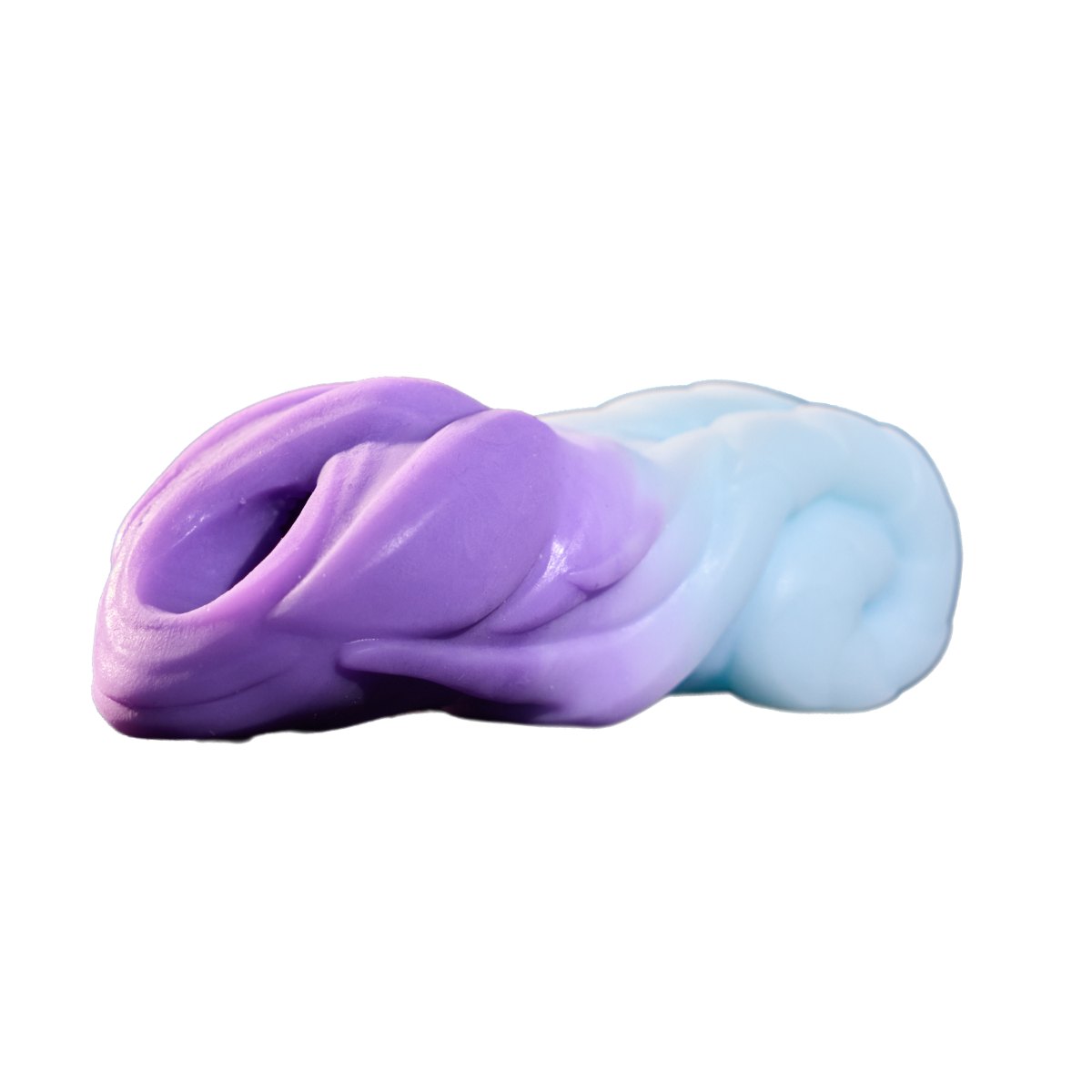 Purple and blue gradient silicone stroker, photo 1