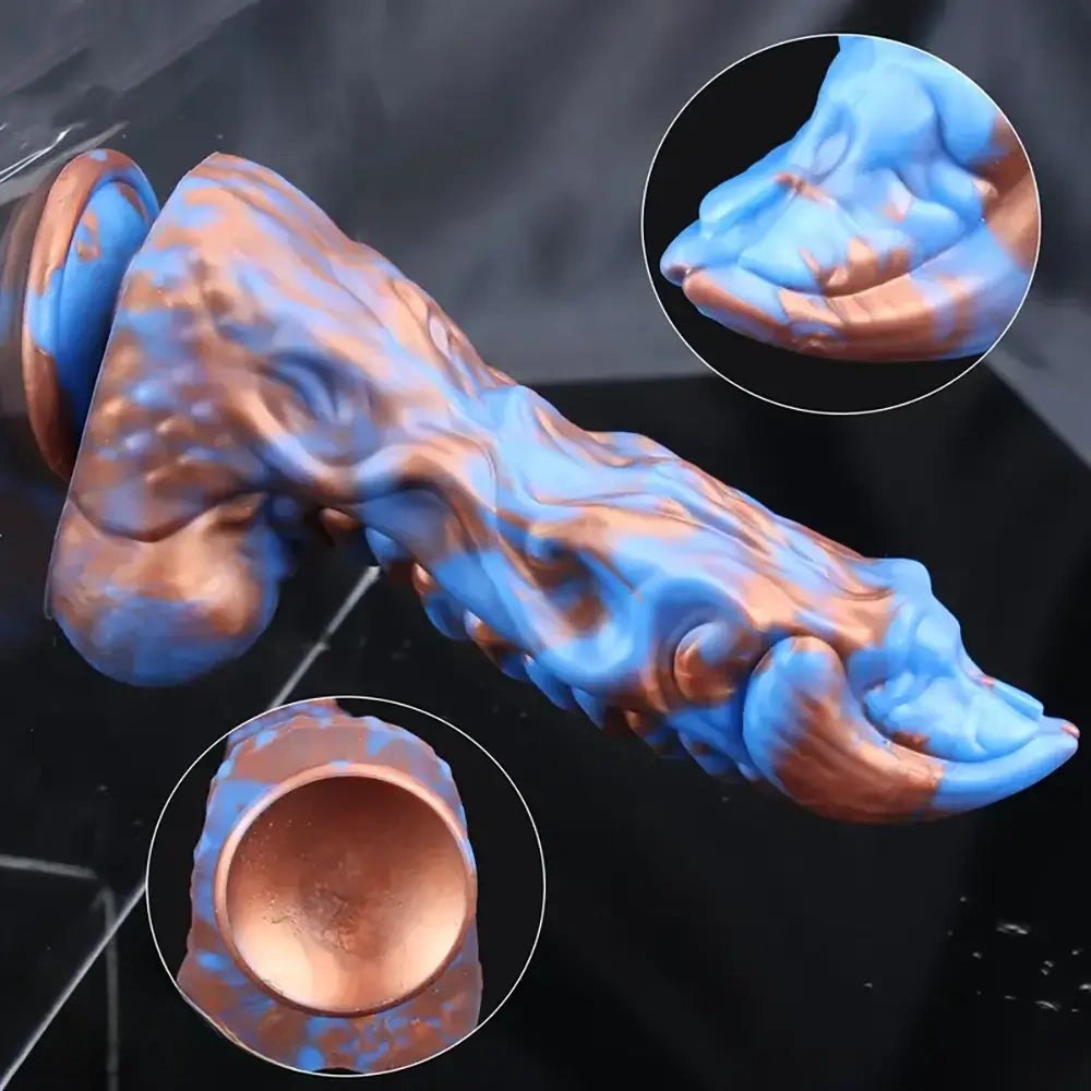 Mixed color kirin scale fantasy dildo, photo 3