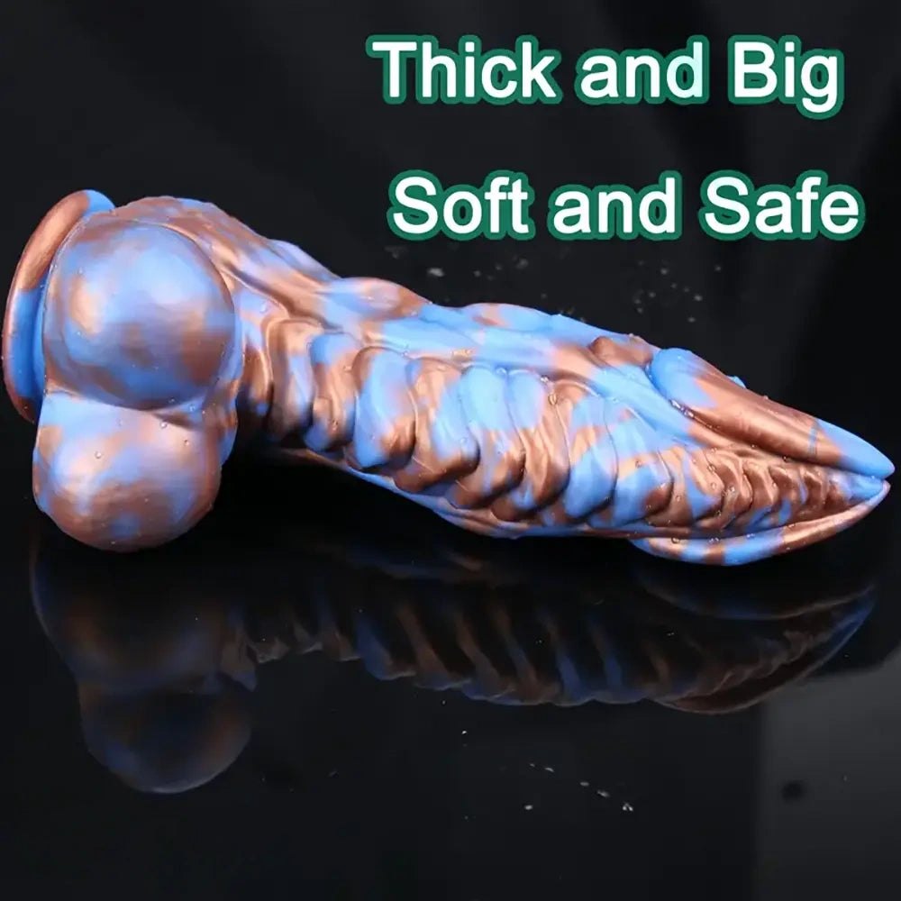 Mixed color kirin scale fantasy dildo, photo 4