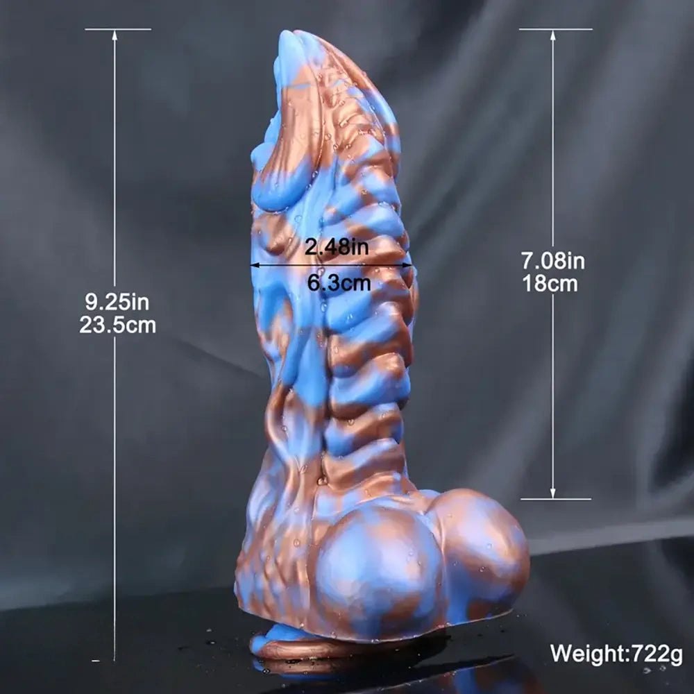 Mixed color kirin scale fantasy dildo, photo 6