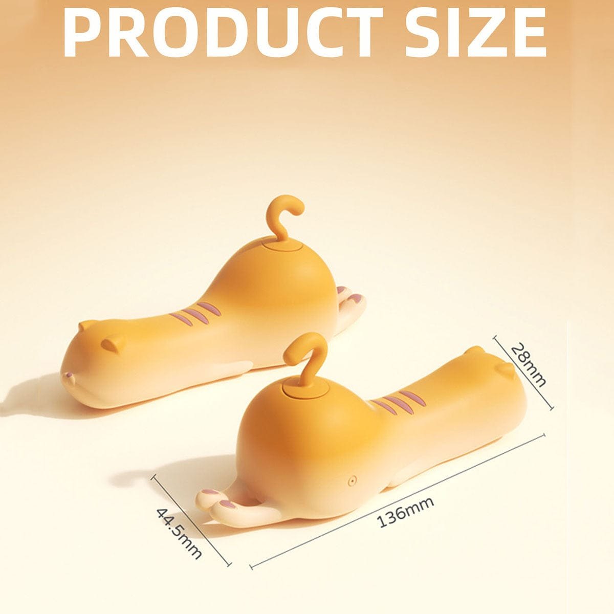 Tan kitten-shaped clit suction vibrator, photo 5