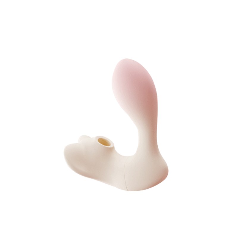 Pink kitty shaped wearable suction and vibration toy, photo 1