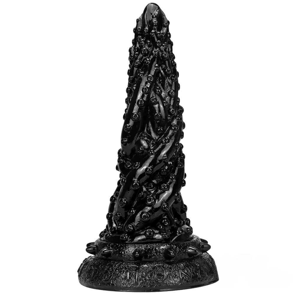 Black knobby dragon fantasy dildo