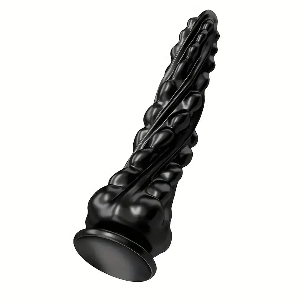 Knobby spiked textured dildo with suction cup base, photo 6