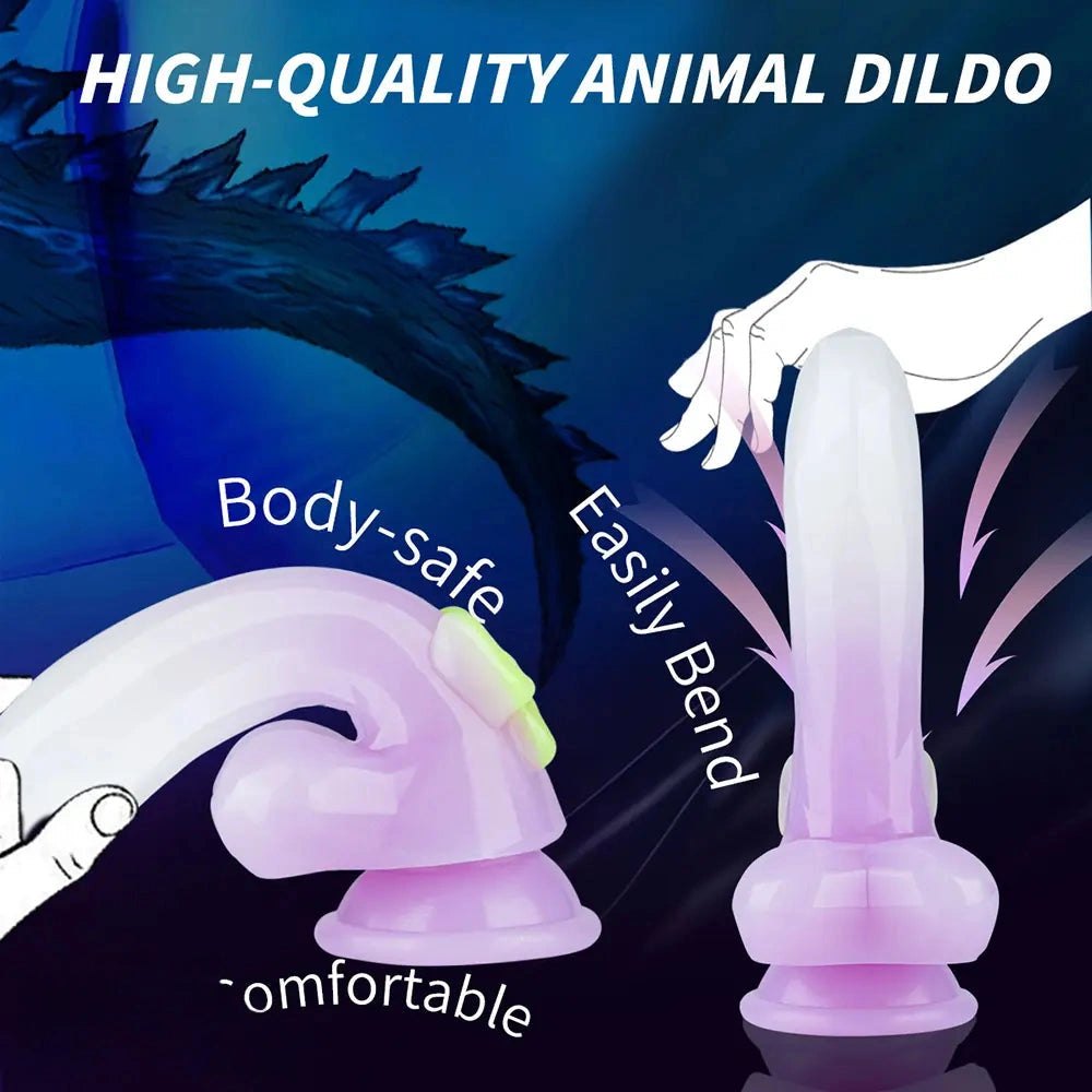White and purple knot animal dildo, photo 10