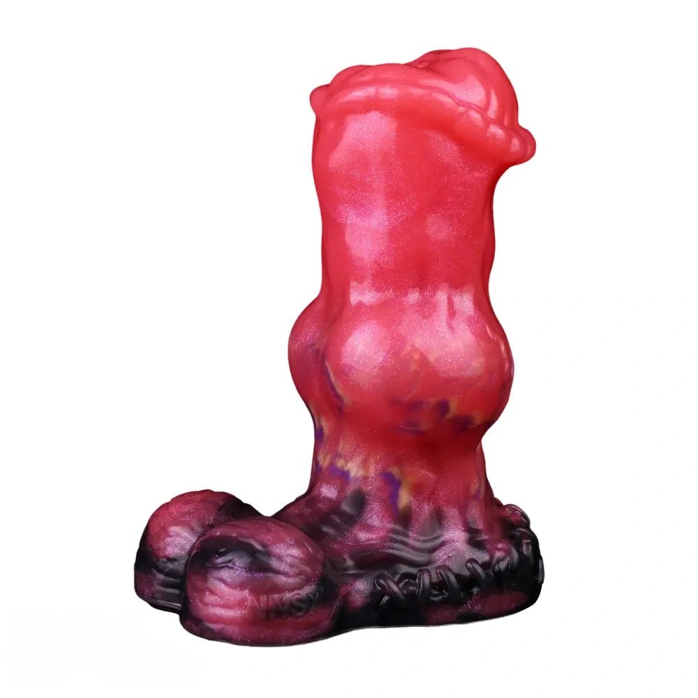 Red knot shaped fantasy dildo, photo 1
