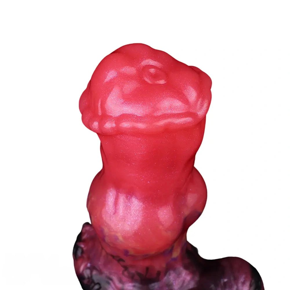 Red knot shaped fantasy dildo, photo 6