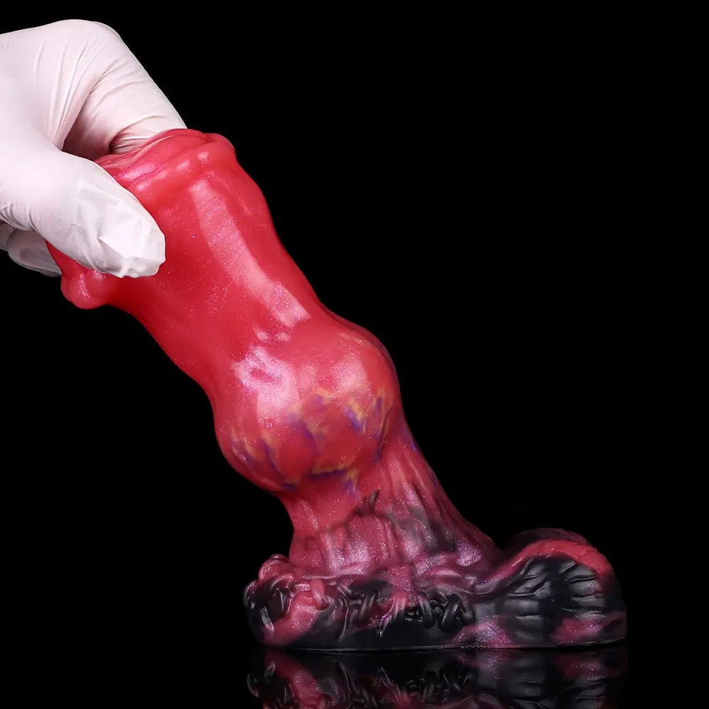 Red knot shaped fantasy dildo, photo 7