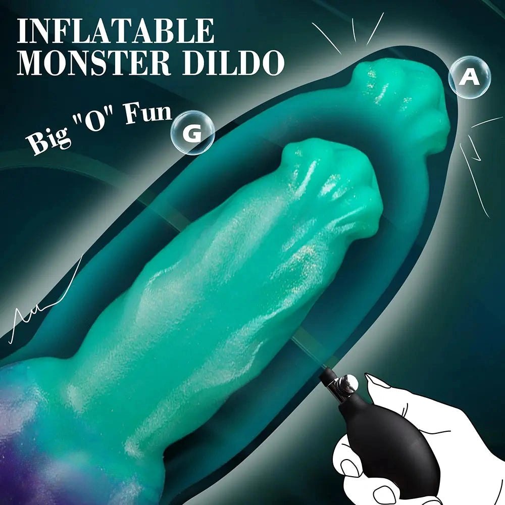 Mixed tone silicone knot fantasy dildo, photo 5