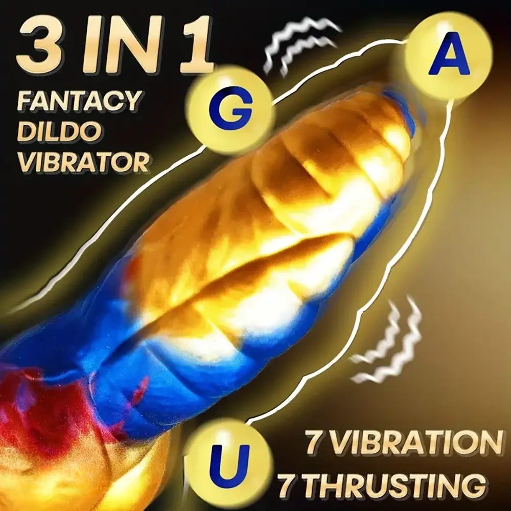 Colorful fantasy knot thrusting dildo, photo 11