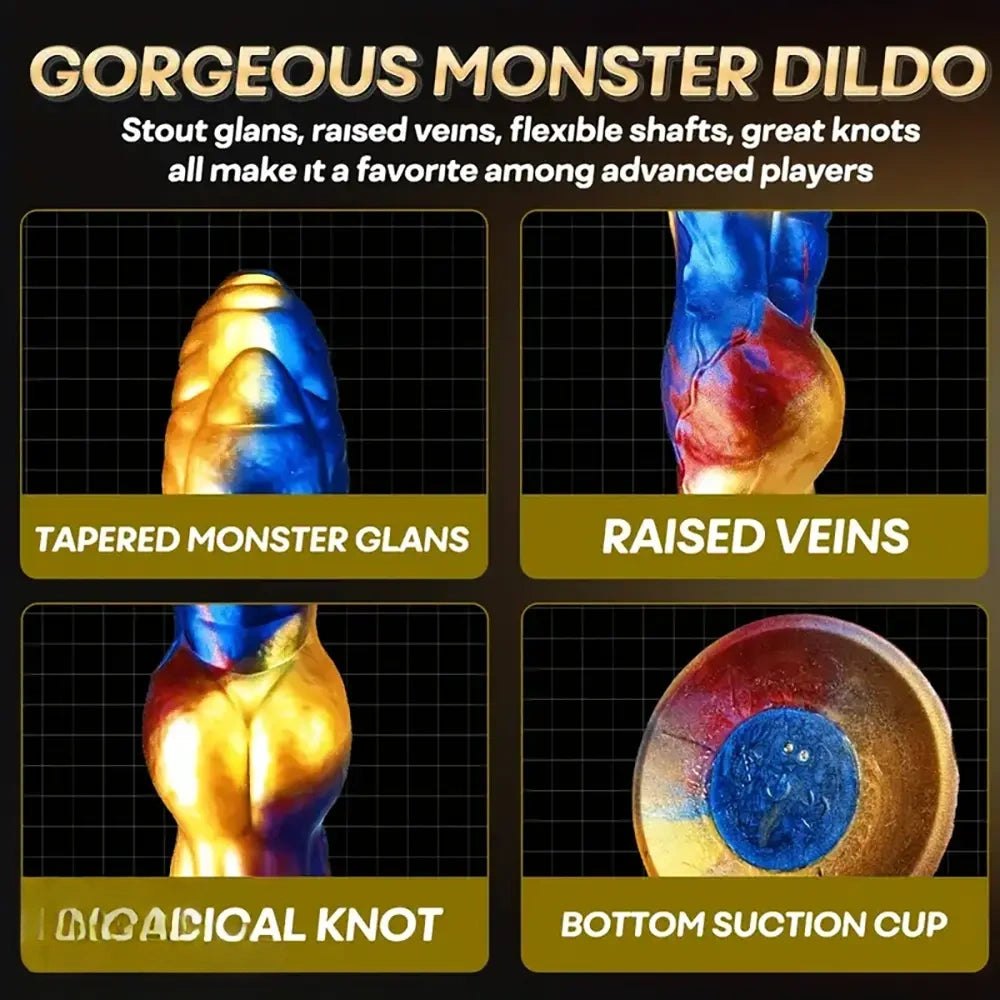 Colorful fantasy knot thrusting dildo, photo 6