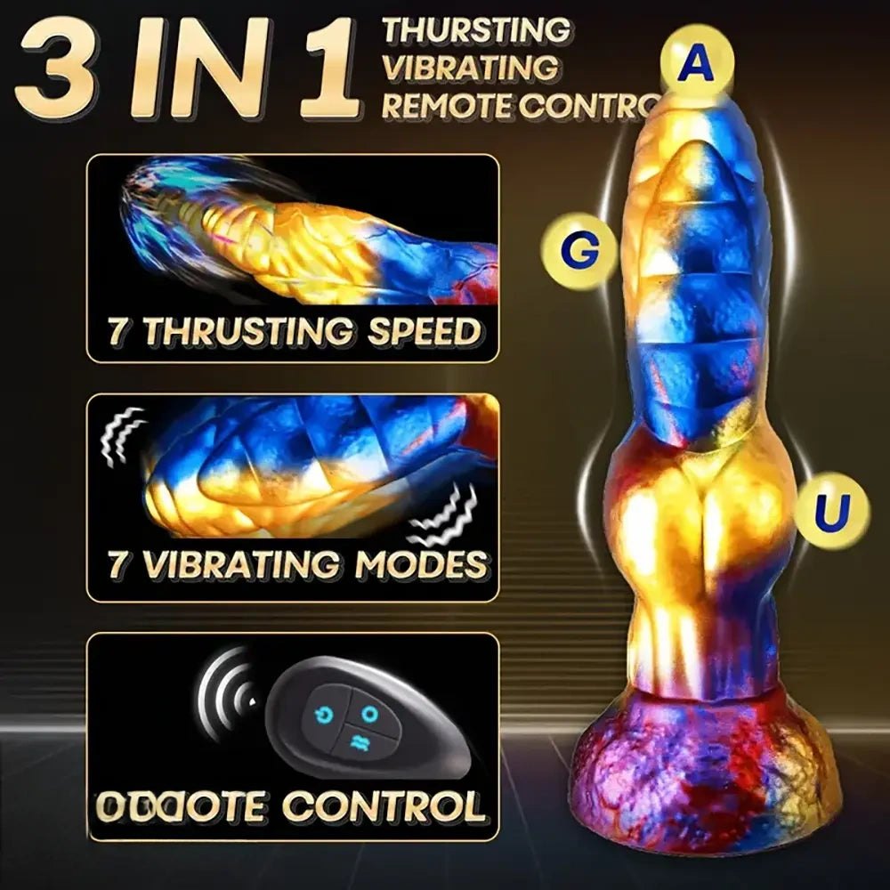 Colorful fantasy knot thrusting dildo, photo 7