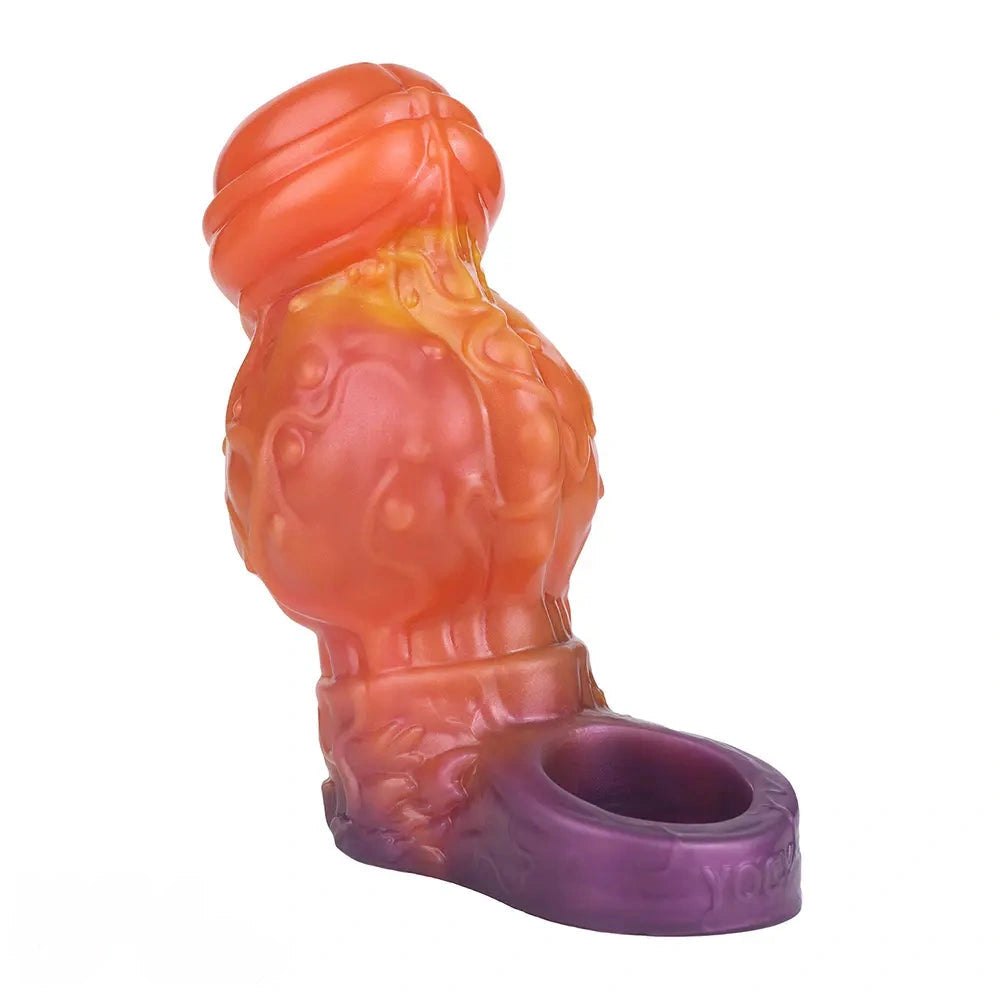 Mixed tone silicone knot penis sleeve, photo 1