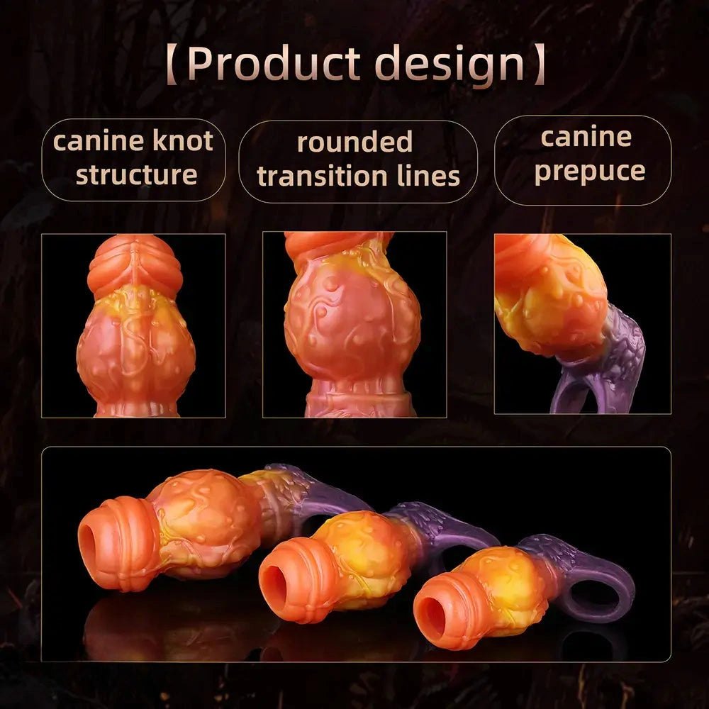 Mixed tone silicone knot penis sleeve, photo 4