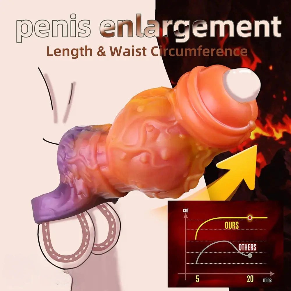 Mixed tone silicone knot penis sleeve, photo 5