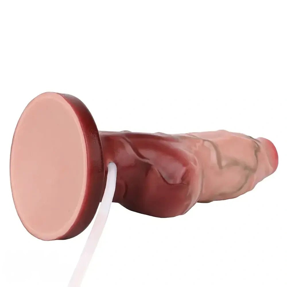 Flesh tone silicone knotted squirting dildo, photo 4
