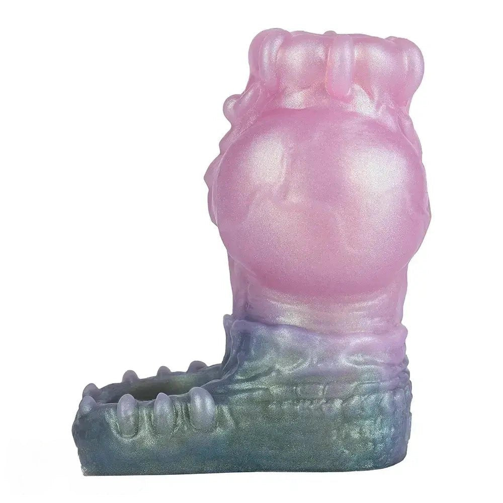 Pink textured silicone pocket stroker, photo 12