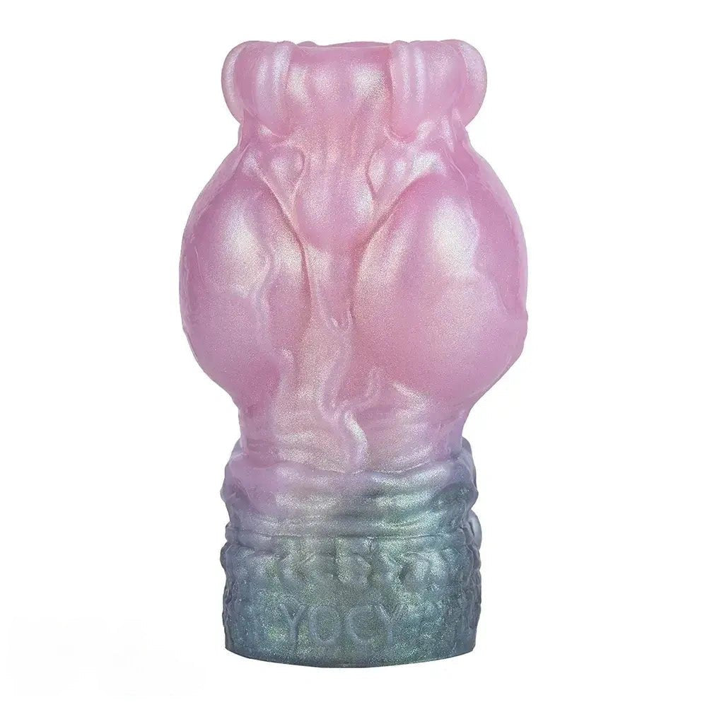 Pink textured silicone pocket stroker, photo 14