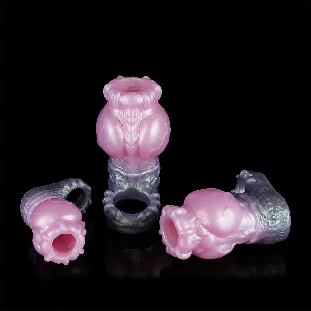 Pink textured silicone pocket stroker, photo 15