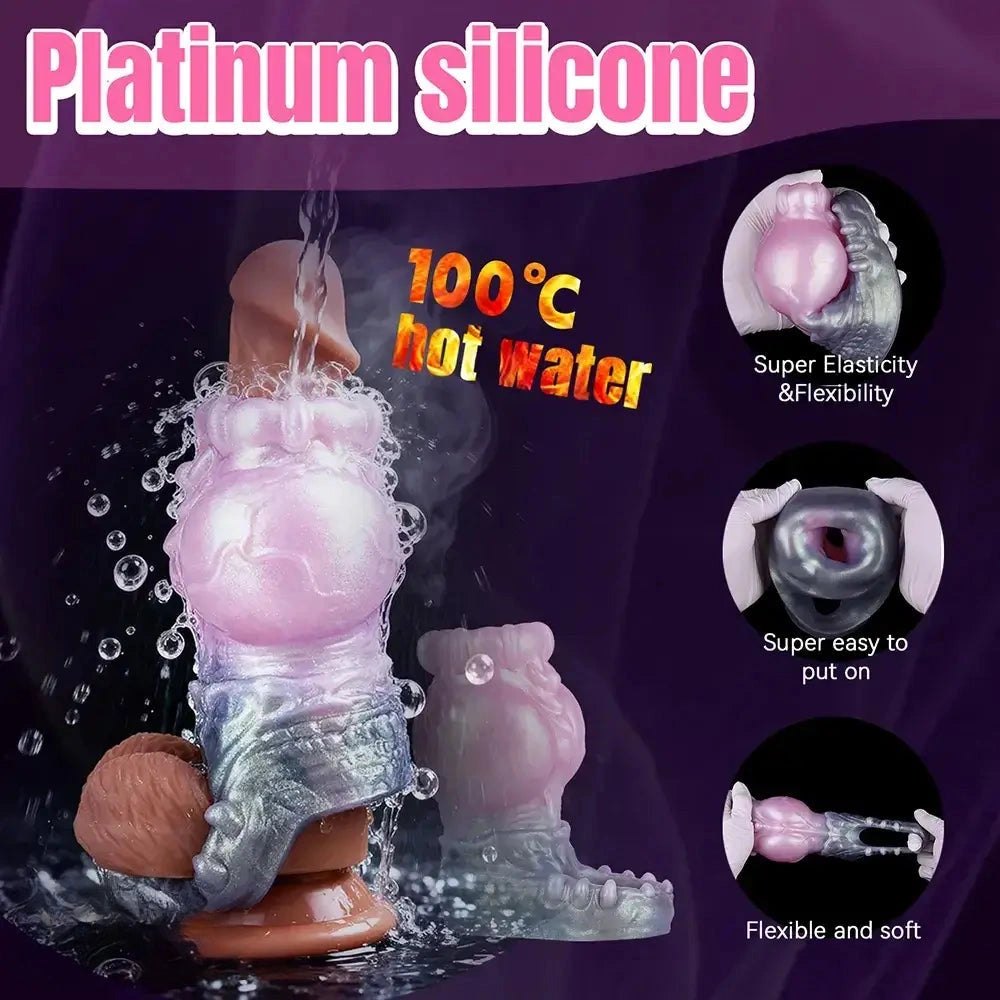 Pink textured silicone pocket stroker, photo 4