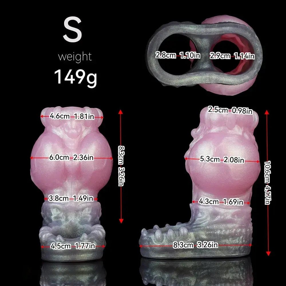 Pink textured silicone pocket stroker, photo 6