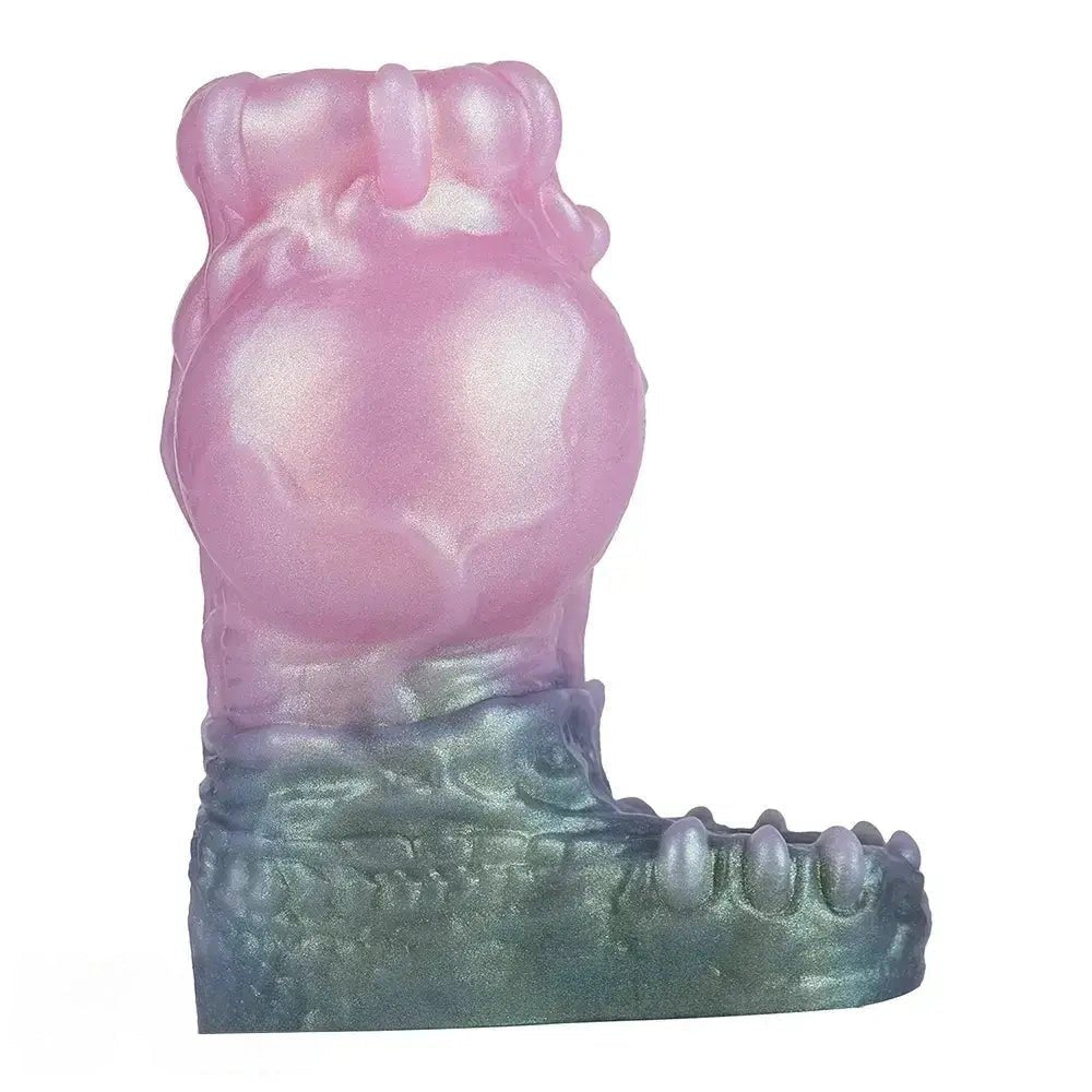 Pink textured silicone pocket stroker, photo 9