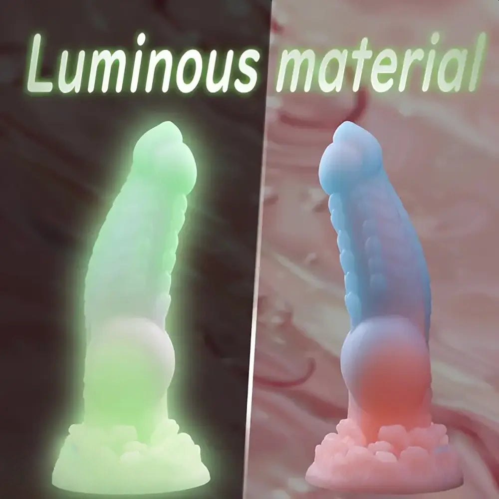 Ribbed knotted animal-style silicone dildo, photo 3