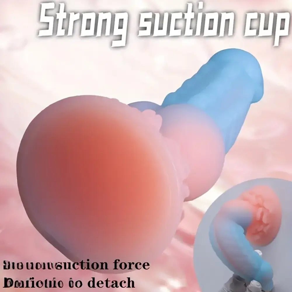 Ribbed knotted animal-style silicone dildo, photo 6