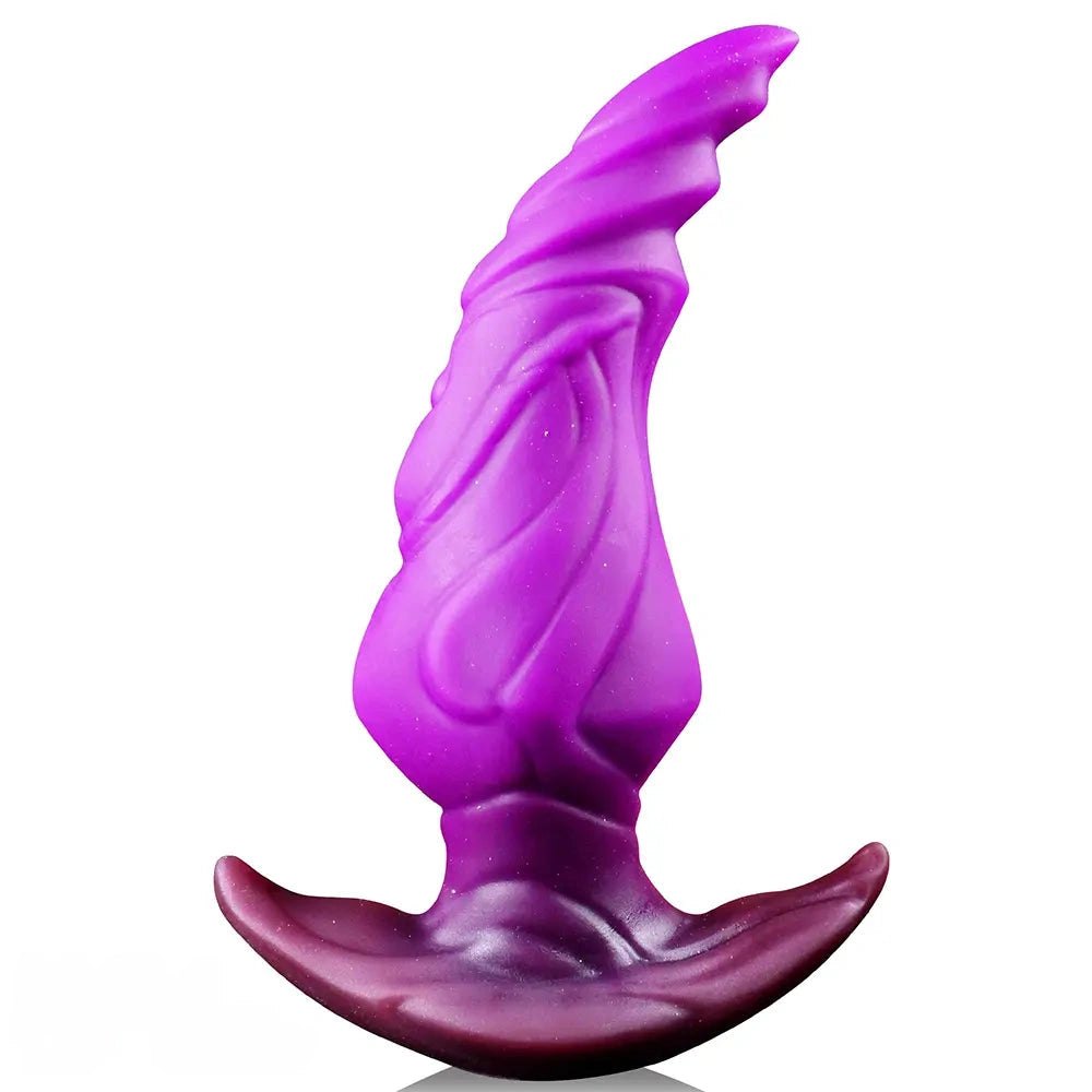 Purple knotted anal plug, photo 1