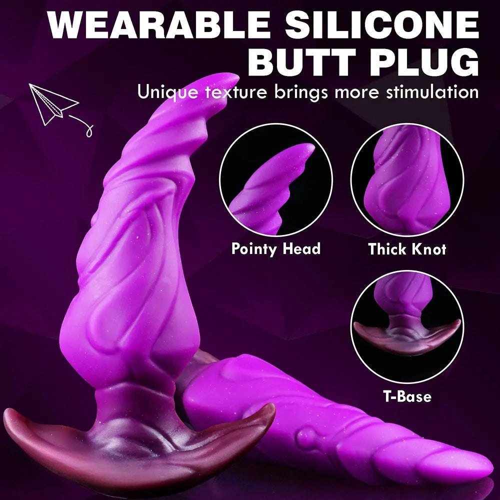 Purple knotted anal plug, photo 2