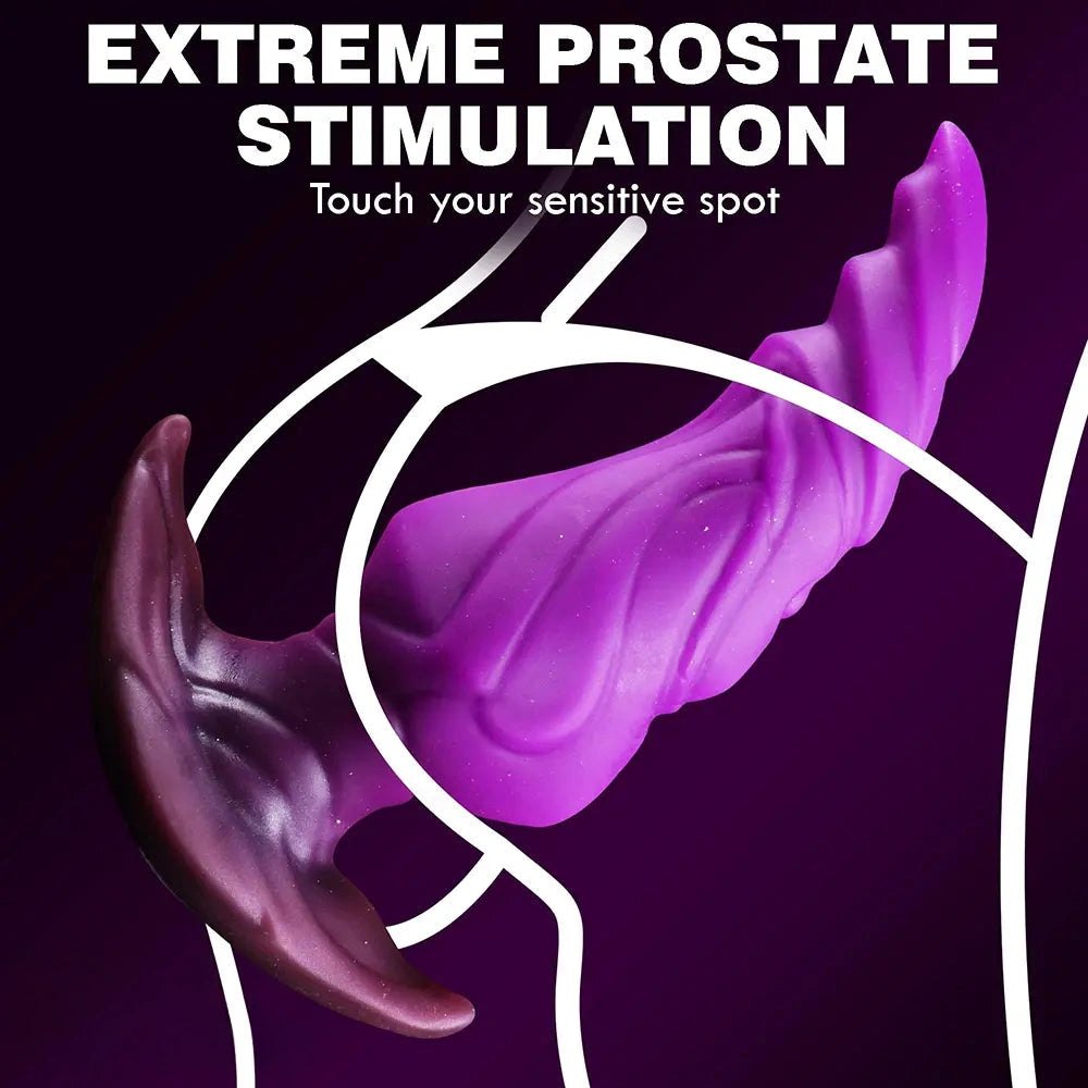 Purple knotted anal plug, photo 4