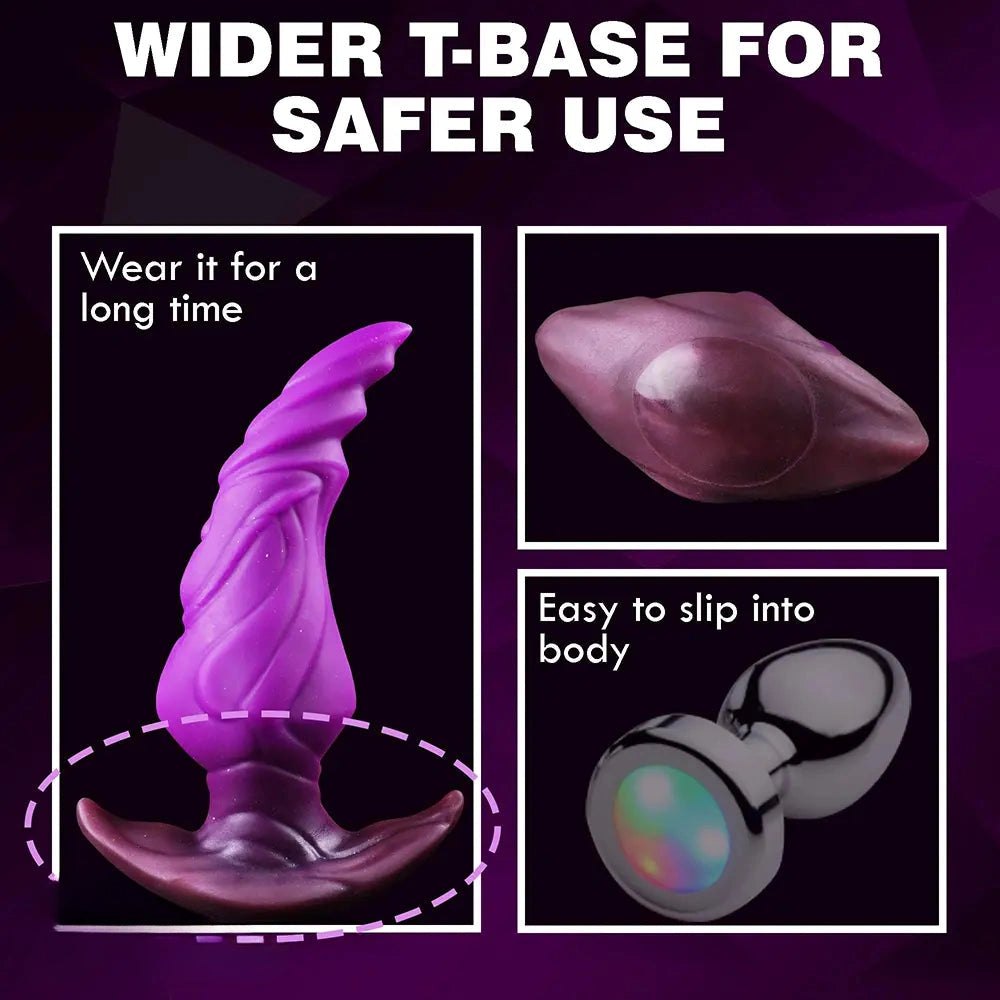 Purple knotted anal plug, photo 5