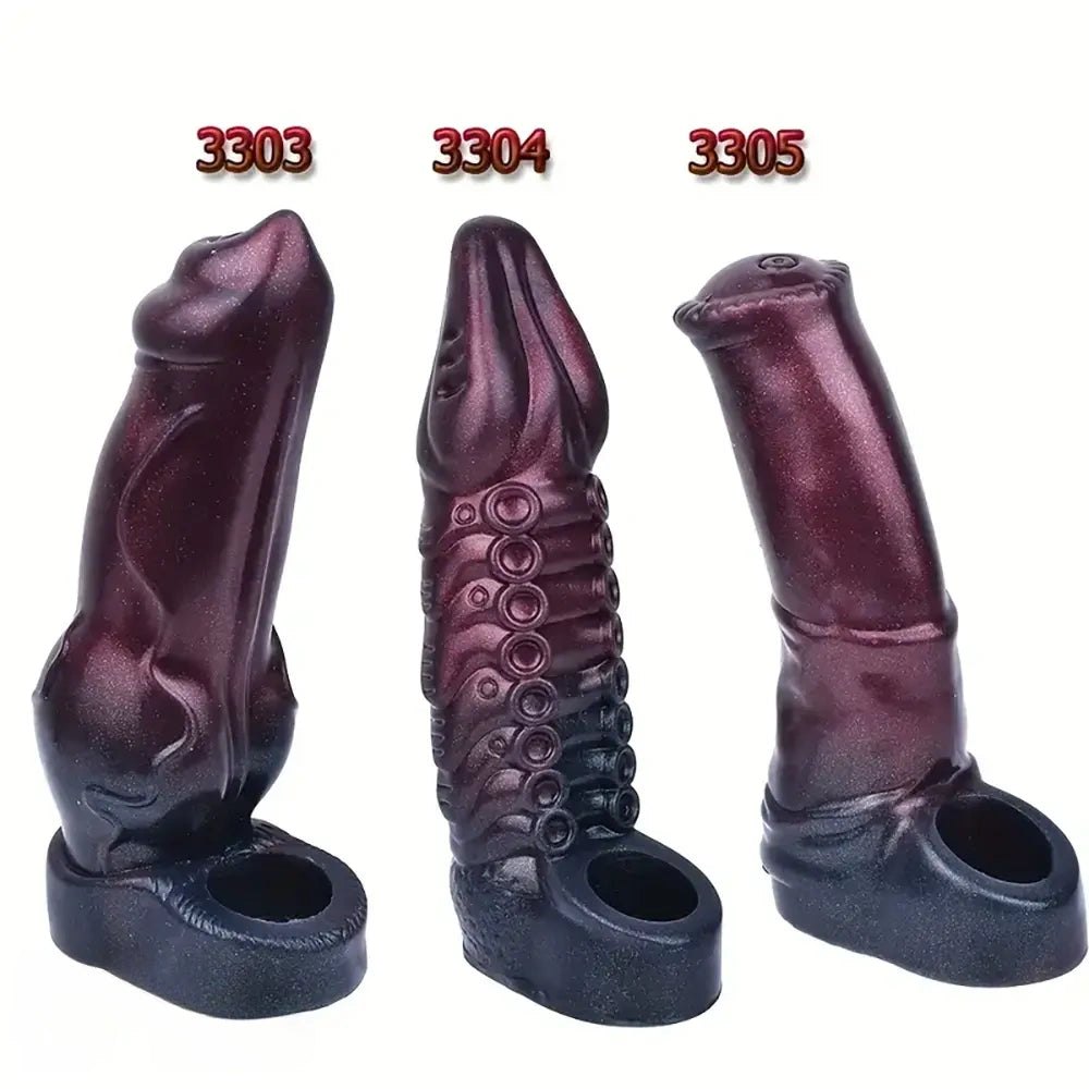 Knotted hollow sheath animal dildo, photo 1