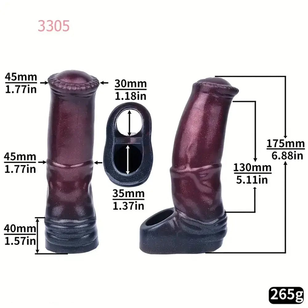 Knotted hollow sheath animal dildo, photo 4