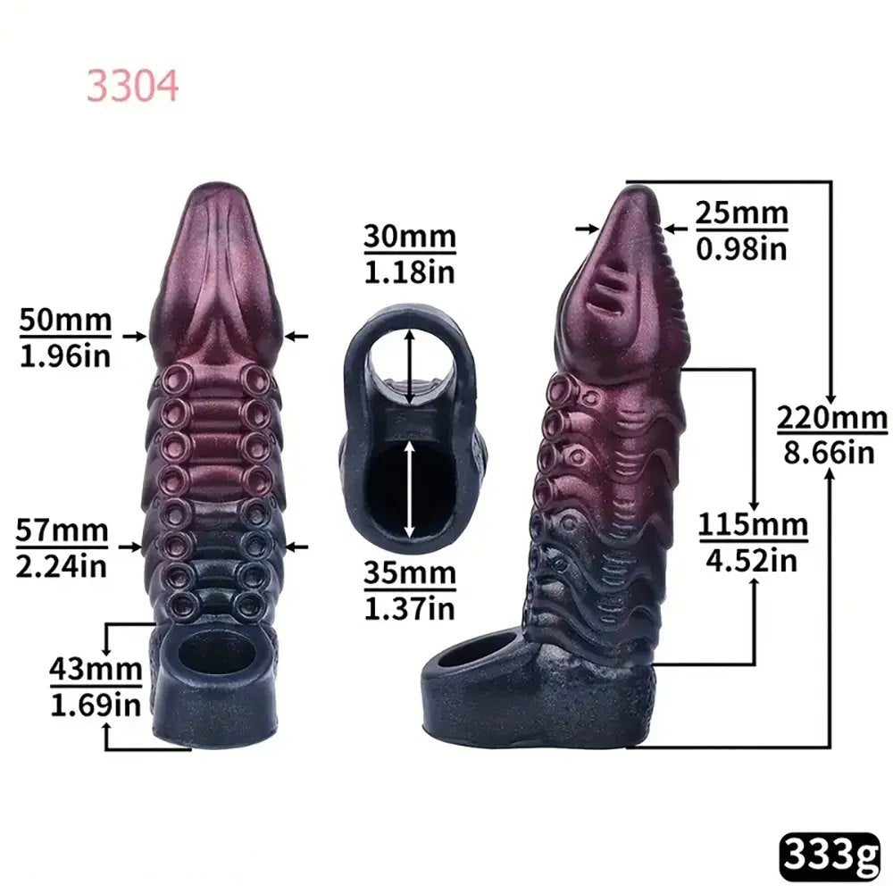 Knotted hollow sheath animal dildo, photo 8
