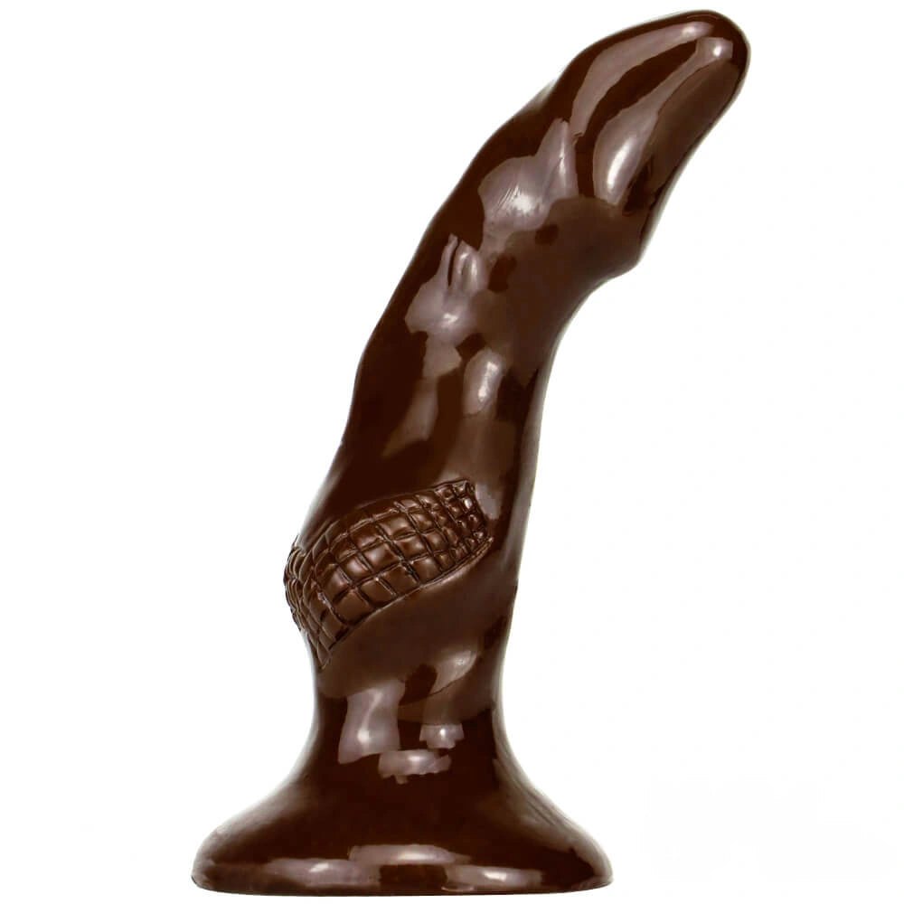 Coffee knotted animal style pvc dildo