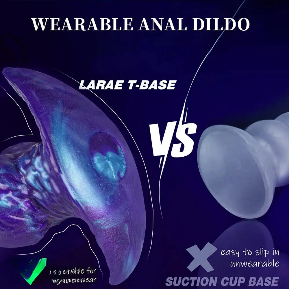Purple and blue knotted animal dildo, photo 11